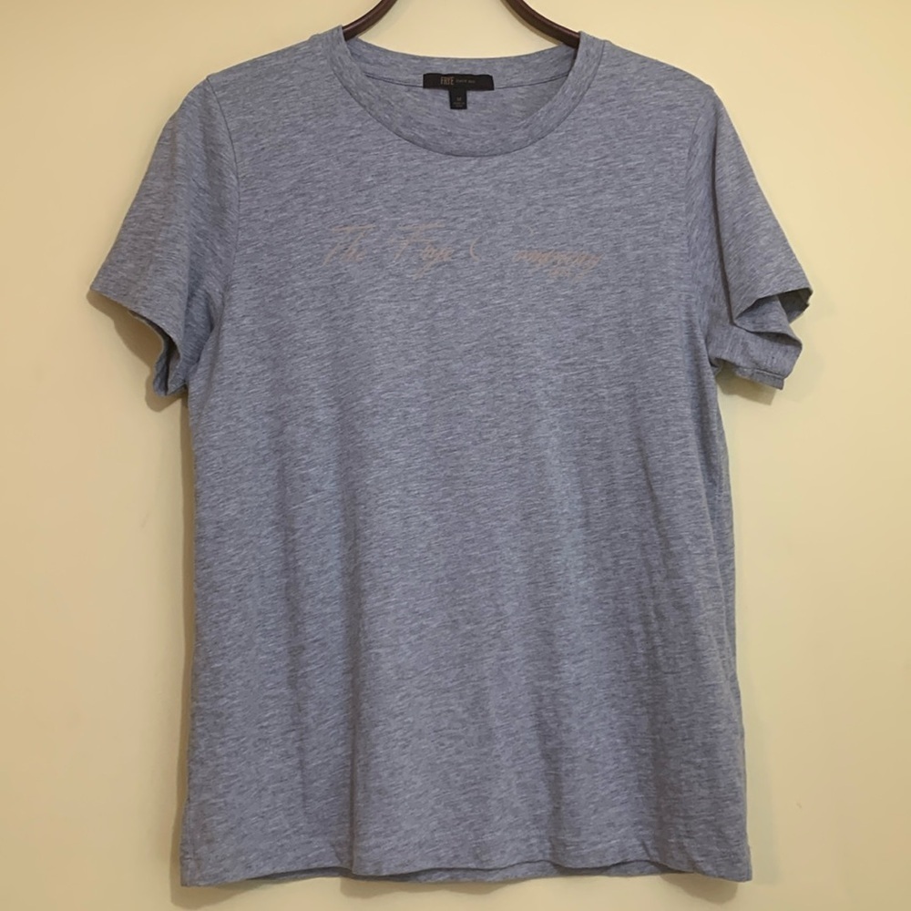 The Frye Company 1868 | Heathered Gray Logo Graphic Short Sleeve Tee Shirt M